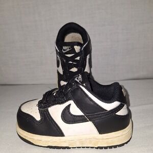 Nike Dunk Low Panda‎ TD Toddler 5c Black White Shoes CW1589-100 Kidcore Babycore